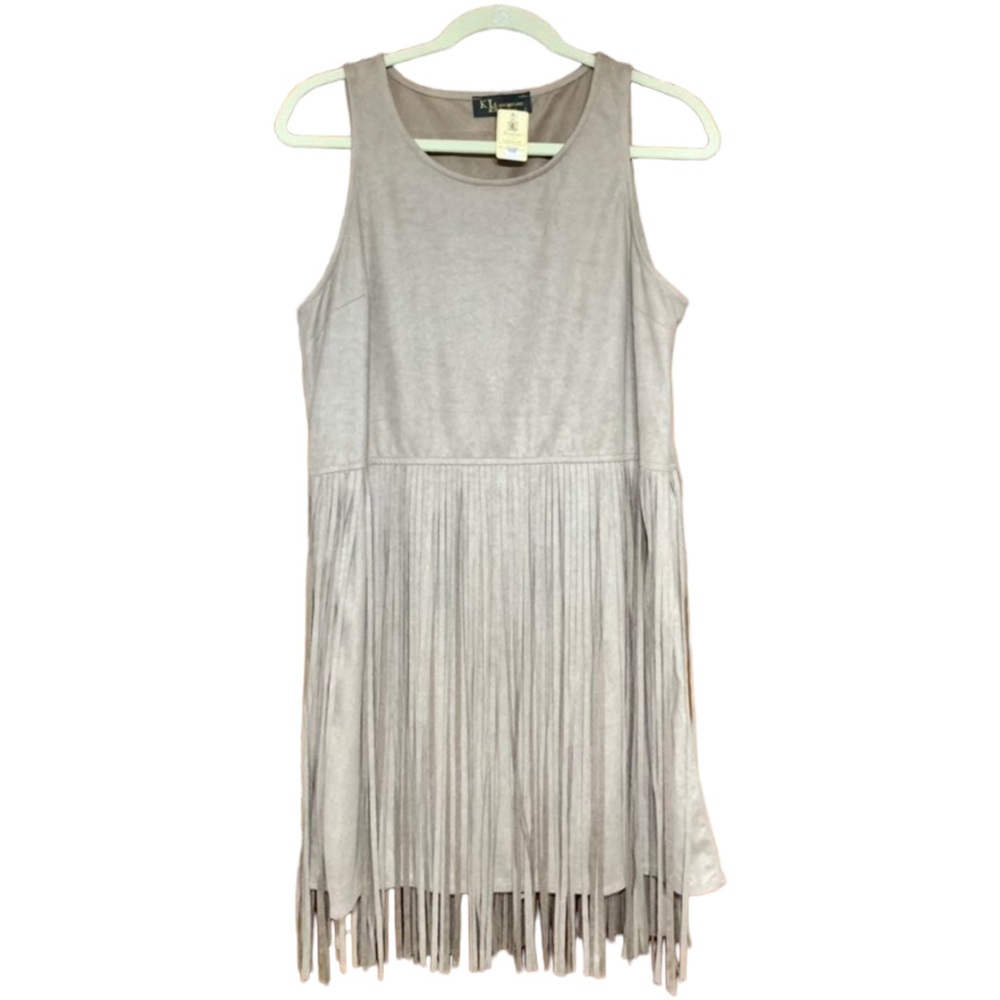 Karlie Gray Fringe Mini Dress
